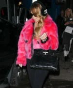Mariah Carey Pink Fur Jacket
