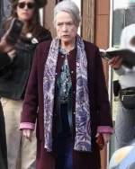Matlock 2024 Kathy Bates Maroon Coat