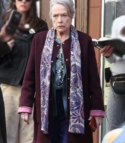 Matlock 2024 Kathy Bates Maroon Coat