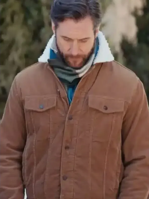 Matt Wells Christmas On The Alpaca Farm Brown Jacket