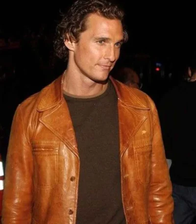 Matthew McConaughey Brown Leather Jacket
