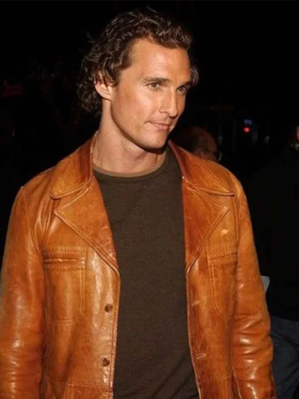 Matthew McConaughey Brown Leather Jacket