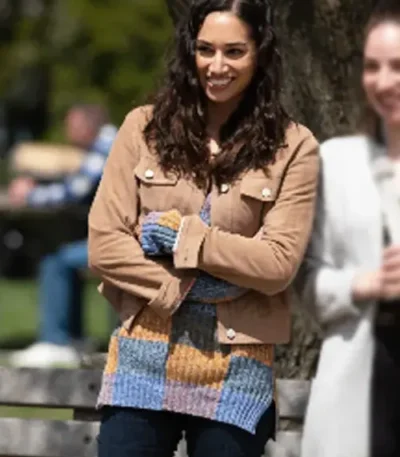 Meaghan Rath Children Ruin Everything S02 Brown Suede Jacket