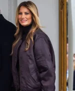 Melania Trump Black Bomber Jacket