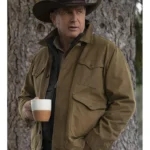 Mens Shirt Style Cotton Brown Trucker Jacket