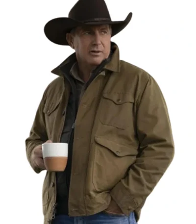 Mens Shirt Style Cotton Brown Trucker Jacket