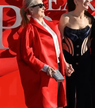 Meryl Streep European Premiere Red Coat
