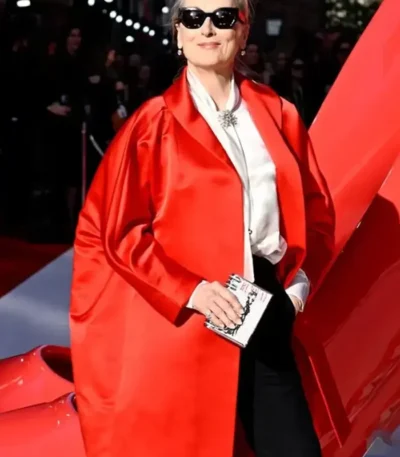 Meryl Streep European Premiere Red Coat
