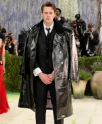 Met Gala 2026 Bill Skarsgard Black Leather Coat