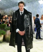 Met Gala 2026 Bill Skarsgard Black Leather Coat