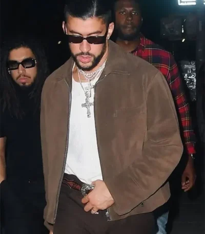 Met Gala After Party Bad Bunny Brown Jacket