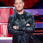 Michael Buble The Voice S28 Leather Jacket