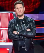 Michael Buble The Voice S28 Leather Jacket