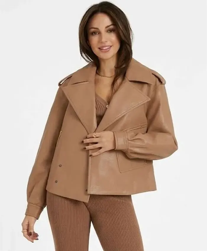 Michelle Keegan Tan Leather Jacket Michelle Keegan Tan Leather Jacket