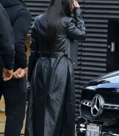LA 2026 Michelle Saniei Leather Trench Coat