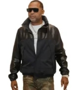 Mike Epps 2026 Black Bomber Jacket