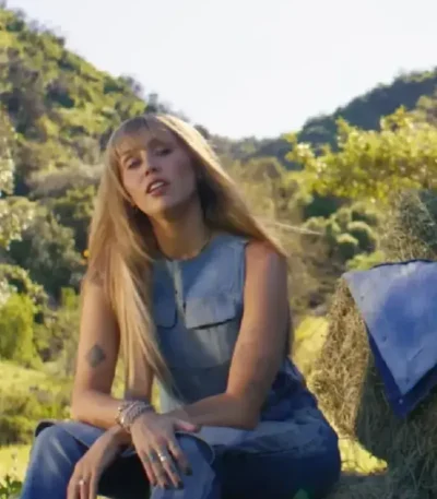 Younger You Miley Cyrus Blue Denim Vest