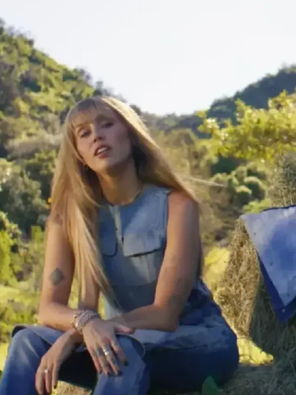 Younger You Miley Cyrus Blue Denim Vest