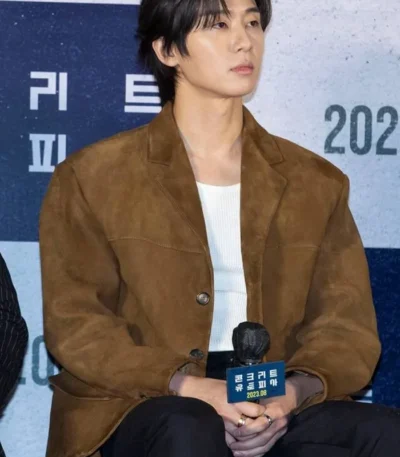 Min-sung Movie Premier Concrete Utopia Brown Blazer