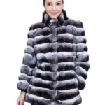 Minnie Chinchilla Soft Fur Hooded Designer Jacket