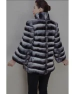 Minnie Chinchilla Soft Fur Hooded Designer Jacket