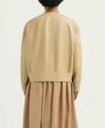 Molly Novak Loot Beige Leather Jacket