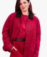 New York City Monica Barbaro Red Jacket