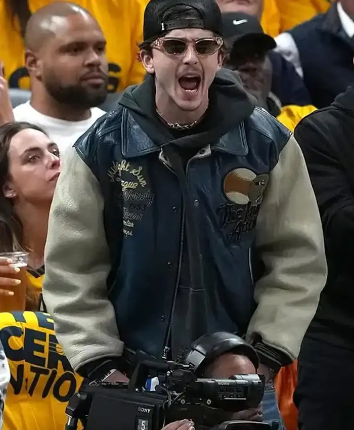 NBA Indiana Pacers Timothee Chalamet Leather Jacket NBA Indiana Pacers Timothee Chalamet Leather Jacket