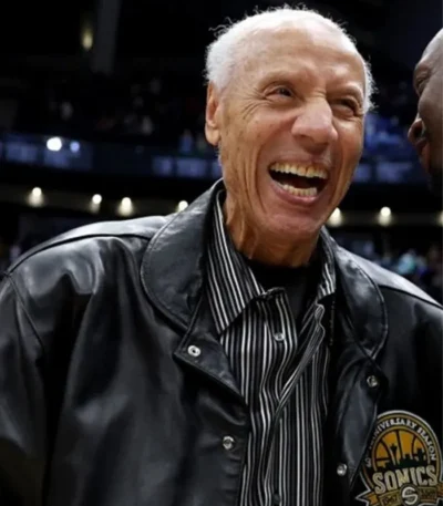 Lenny Wilkens Black Leather Jacket