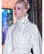NYC 2025 Anya Taylor Joy White Coat