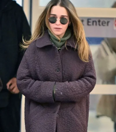 NYC 2026 Emilia Clarke Coat