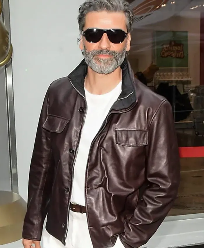 NYC 2026 Oscar Isaac Leather Jacket NYC 2026 Oscar Isaac Leather Jacket