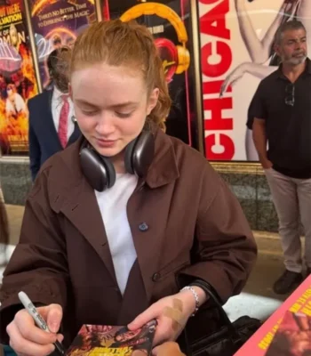 NYC 2026 Spider Man Brand New Day Sadie Sink Brown Jacket