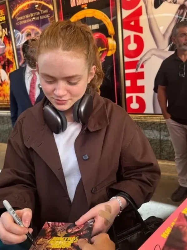 NYC 2026 Spider Man Brand New Day Sadie Sink Brown Jacket