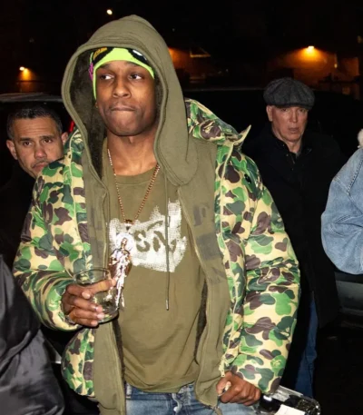 NYC ASAP Rocky Green Camo Puffer Jacket