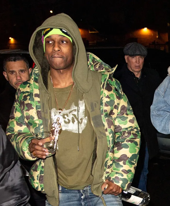 NYC ASAP Rocky Green Camo Puffer Jacket NYC ASAP Rocky Green Camo Puffer Jacket