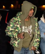 NYC ASAP Rocky Green Camo Puffer Jacket