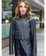 NYC Chloe Fineman Black Leather Jacket