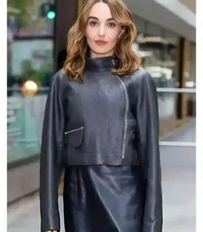 NYC Chloe Fineman Black Leather Jacket