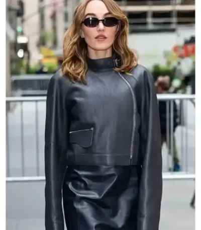 NYC Chloe Fineman Black Leather Jacket