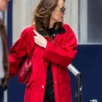 NYC Dakota Johnson Red Cotton Jacket
