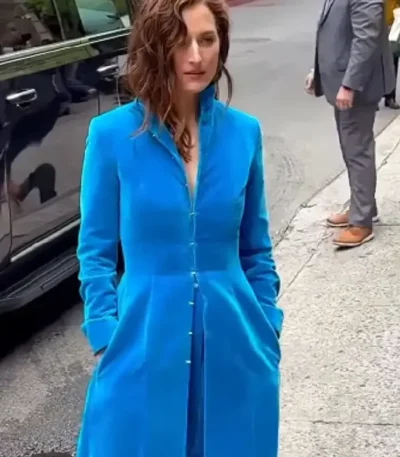 Love Story Screening Grace Gummer Blue Coat