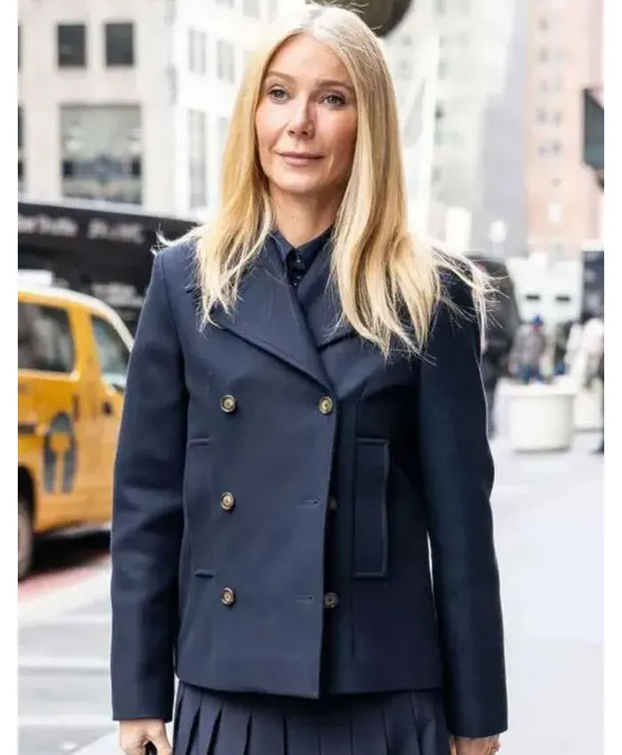 NYC Gwyneth Paltrow Blue Peacoat NYC Gwyneth Paltrow Blue Peacoat