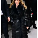 NYC Holly Hunter Black Fur Trim Coat