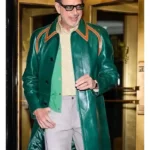 NYC Jeff Goldblum Green Leather Coat