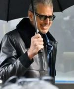 NYC Jeff Goldblum Shearling Leather Jacket