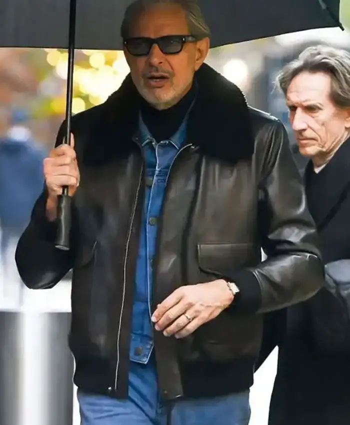 NYC Jeff Goldblum Shearling Leather Jacket NYC Jeff Goldblum Shearling Leather Jacket