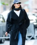 NYC Kendall Jenner Black Wool Coat