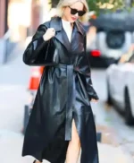 NYC Naomi Watts Black Leather Coat