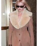 NYC Sydney Sweeney Brown Fur Coat